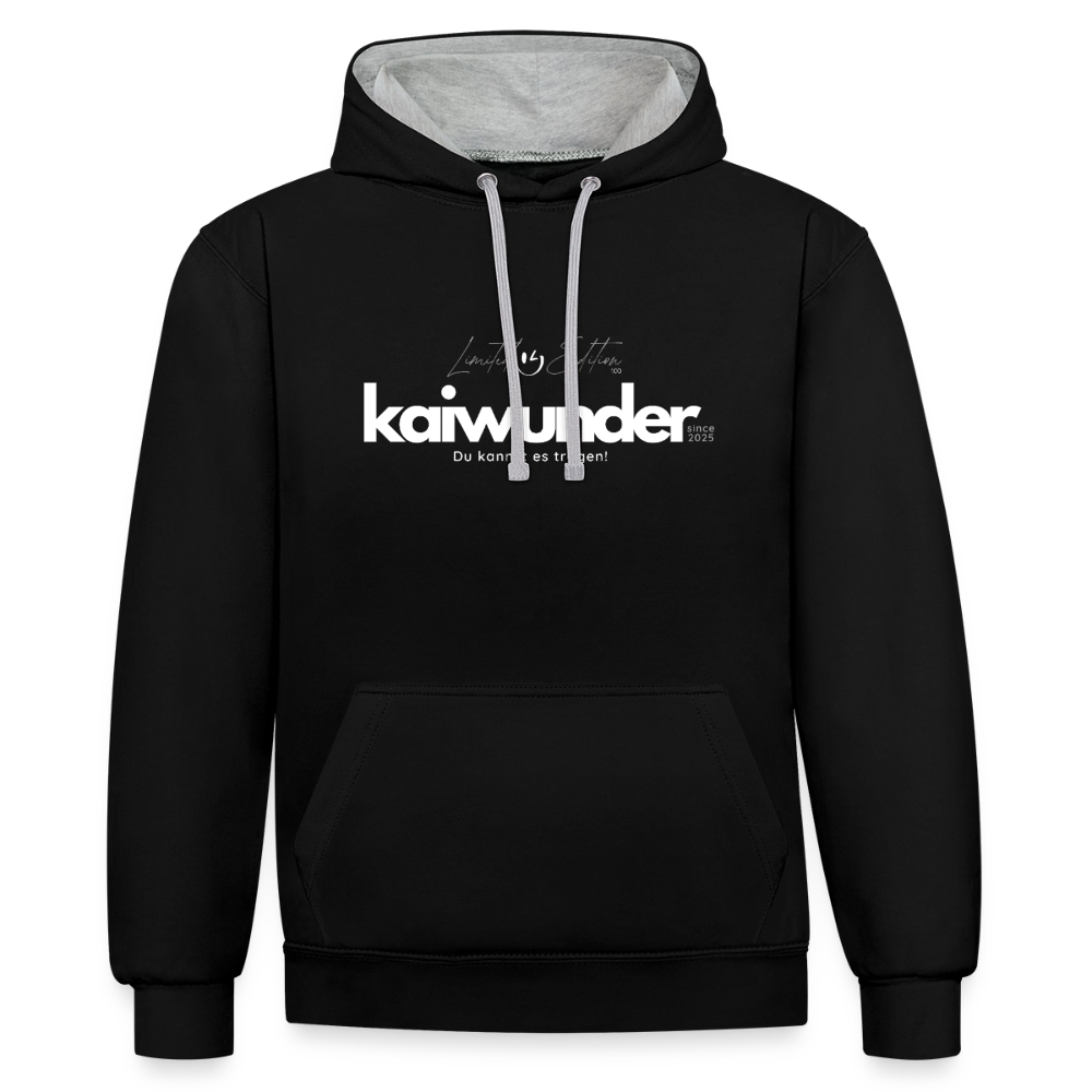 kaiwunder - Limited Edition Hoodie - Schwarz/Grau meliert