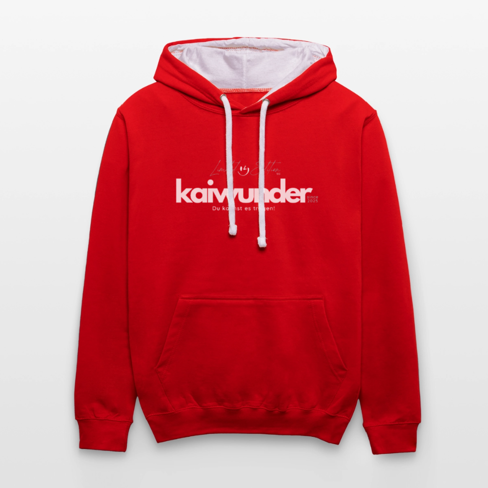 kaiwunder - Limited Edition Hoodie - Rot/Weiß