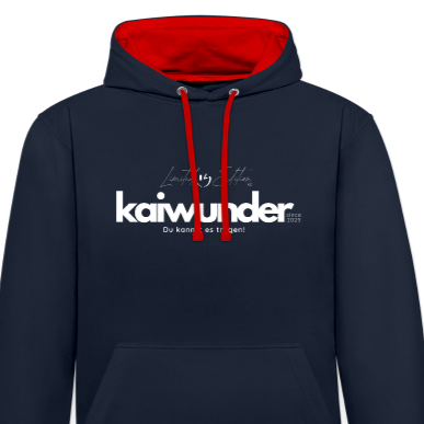 kaiwunder - Limited Edition Hoodie - Navy/Rot