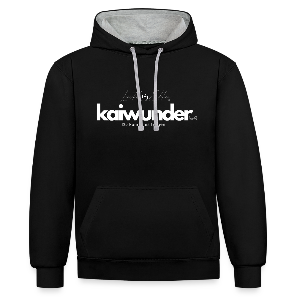 kaiwunder - Limited Edition Hoodie - Schwarz/Grau meliert