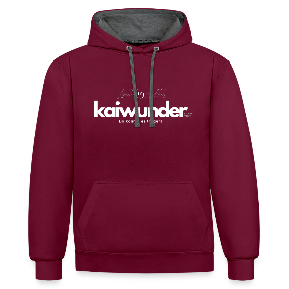 kaiwunder - Limited Edition Hoodie - Weinrot/Anthrazit