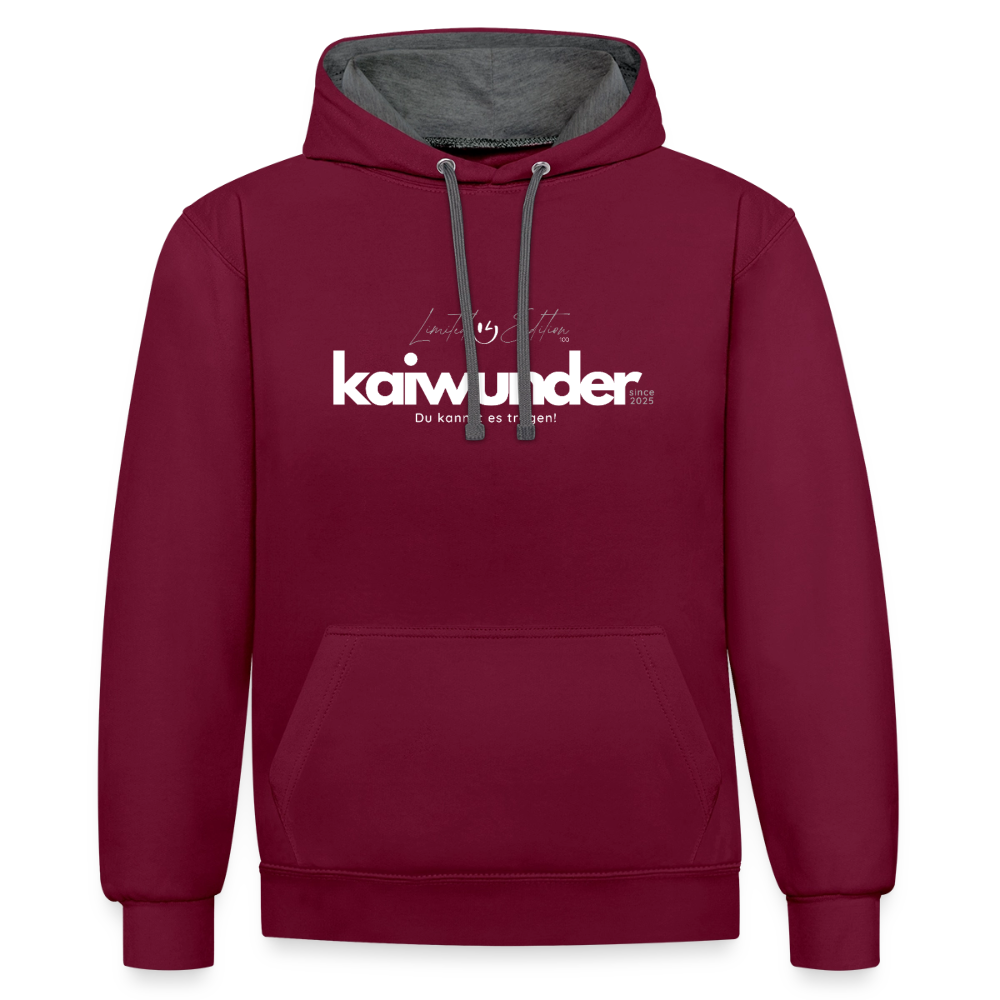 kaiwunder - Limited Edition Hoodie - Weinrot/Anthrazit