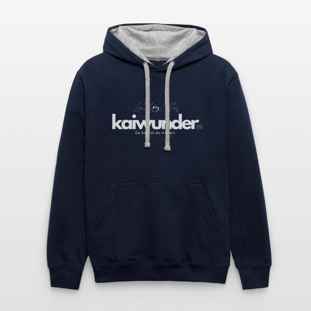 kaiwunder - Limited Edition Hoodie - Navy/Grau meliert