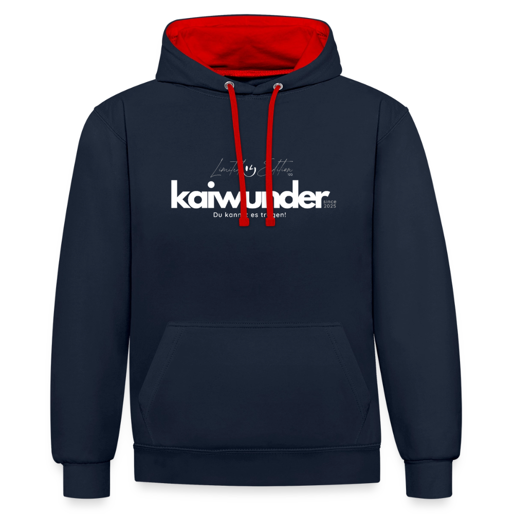kaiwunder - Limited Edition Hoodie - Navy/Rot