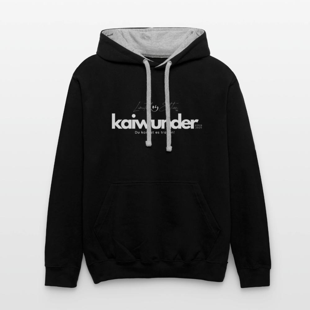 kaiwunder - Limited Edition Hoodie - Schwarz/Grau meliert