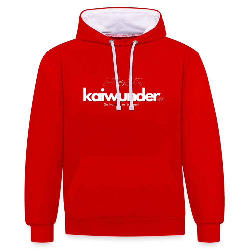 kaiwunder - Limited Edition Hoodie - Rot/Weiß