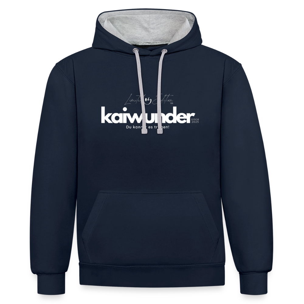 kaiwunder - Limited Edition Hoodie - Navy/Grau meliert